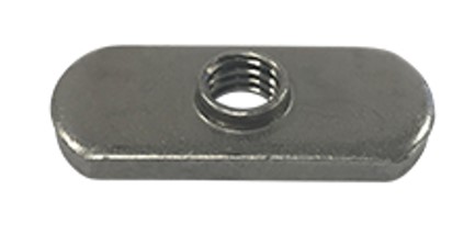 3/8" - 16 NC SPOT WELD NUT, DOUBLE TAB, STEEL PLAIN